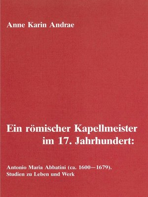 cover image of Ein römischer Kapellmeister im 17. Jahrhundert